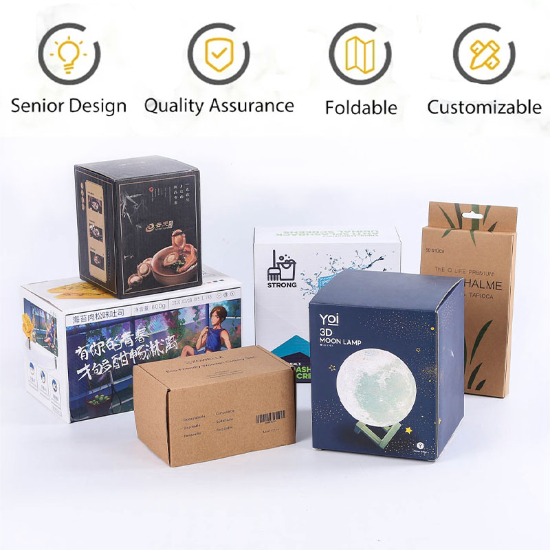 Kraft paper packaging box pharmaceutical and cosmetic color box customization